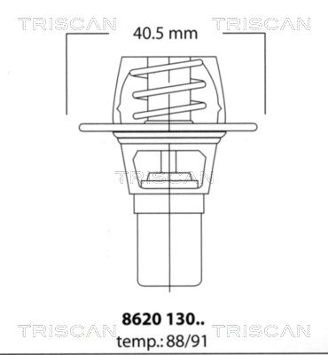 TRISCAN Termostats, Dzesēšanas šķidrums 8620 13091