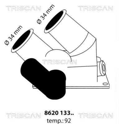 TRISCAN Termostats, Dzesēšanas šķidrums 8620 13392