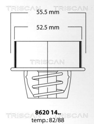 TRISCAN Термостат, охлаждающая жидкость 8620 1488