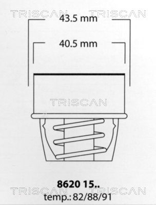 TRISCAN Termostats, Dzesēšanas šķidrums 8620 1588