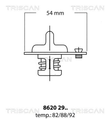 TRISCAN Termostats, Dzesēšanas šķidrums 8620 2982