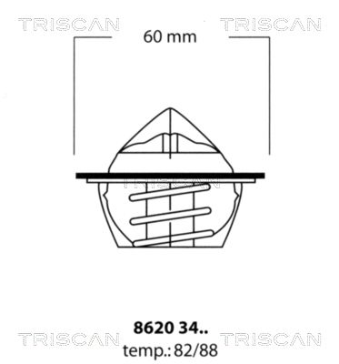 TRISCAN Termostats, Dzesēšanas šķidrums 8620 3482