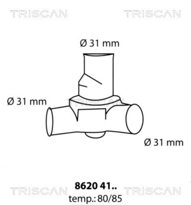 TRISCAN Термостат, охлаждающая жидкость 8620 4180