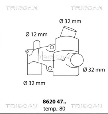 TRISCAN Termostats, Dzesēšanas šķidrums 8620 4780