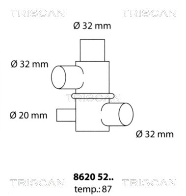 TRISCAN Termostats, Dzesēšanas šķidrums 8620 5287