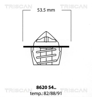 TRISCAN Termostats, Dzesēšanas šķidrums 8620 5488