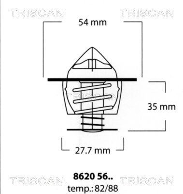 TRISCAN Termostats, Dzesēšanas šķidrums 8620 5682