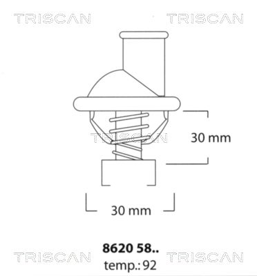 TRISCAN Термостат, охлаждающая жидкость 8620 5892