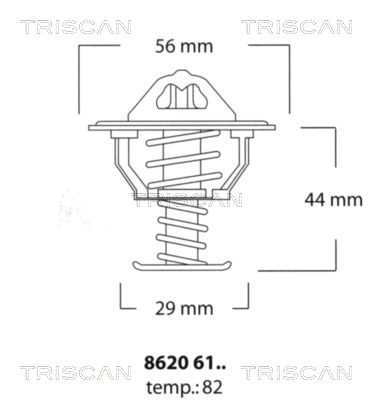 TRISCAN Termostats, Dzesēšanas šķidrums 8620 6182