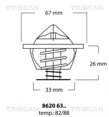 TRISCAN Termostats, Dzesēšanas šķidrums 8620 6382