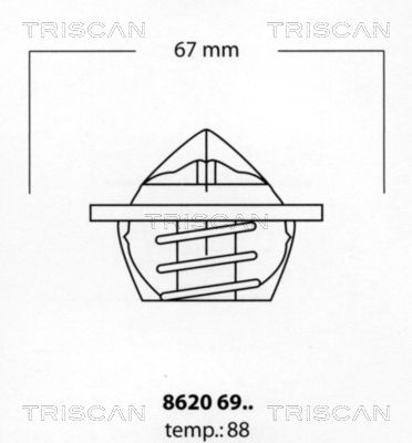 TRISCAN Termostats, Dzesēšanas šķidrums 8620 6988