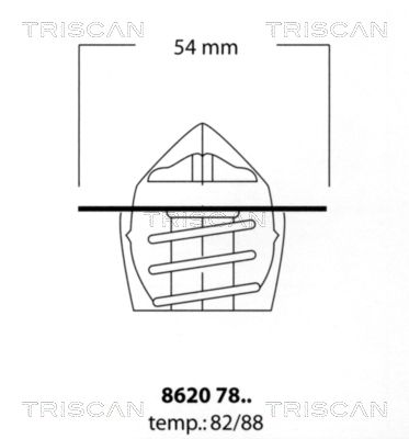 TRISCAN Termostats, Dzesēšanas šķidrums 8620 7882