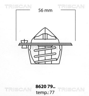 TRISCAN Термостат, охлаждающая жидкость 8620 7977
