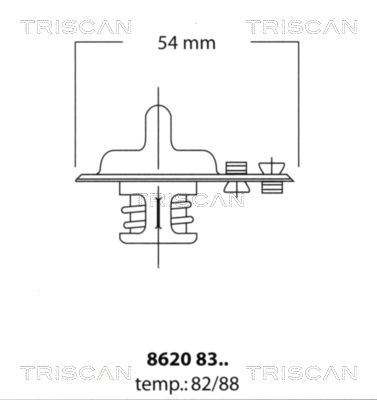 TRISCAN Termostats, Dzesēšanas šķidrums 8620 8382