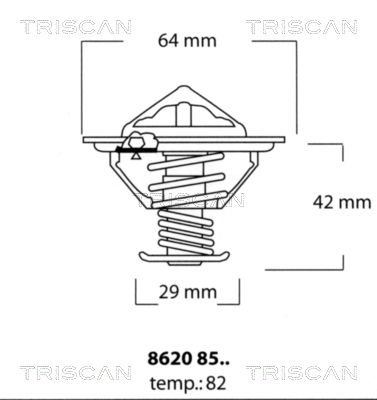 TRISCAN Termostats, Dzesēšanas šķidrums 8620 8582