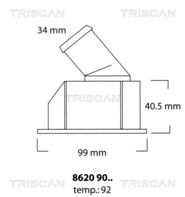 TRISCAN Термостат, охлаждающая жидкость 8620 9092