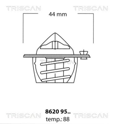 TRISCAN Termostats, Dzesēšanas šķidrums 8620 9588