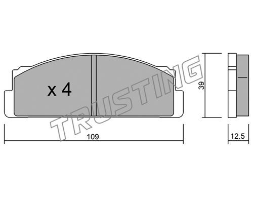 TRUSTING Комплект тормозных колодок, дисковый тормоз 001.1