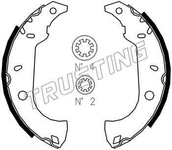 TRUSTING Комплект тормозных колодок 034.091S