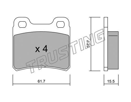 TRUSTING Комплект тормозных колодок, дисковый тормоз 143.0