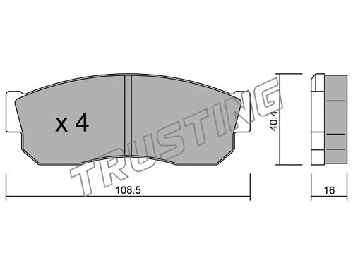 TRUSTING Комплект тормозных колодок, дисковый тормоз 211.1