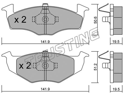 TRUSTING Комплект тормозных колодок, дисковый тормоз 215.1