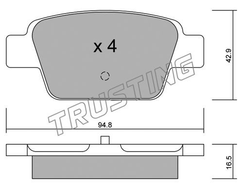 TRUSTING Комплект тормозных колодок, дисковый тормоз 332.0