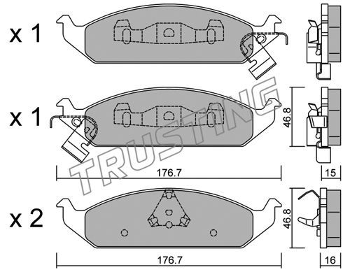 TRUSTING Комплект тормозных колодок, дисковый тормоз 364.0