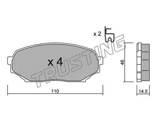 TRUSTING Комплект тормозных колодок, дисковый тормоз 397.0