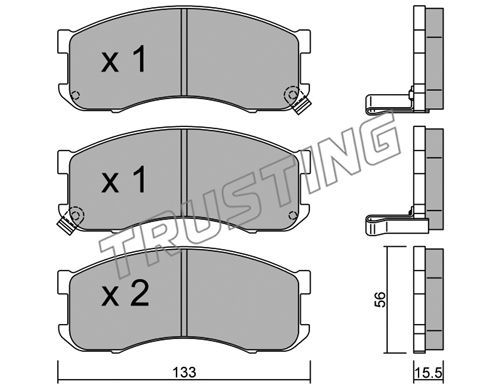 TRUSTING Комплект тормозных колодок, дисковый тормоз 409.0
