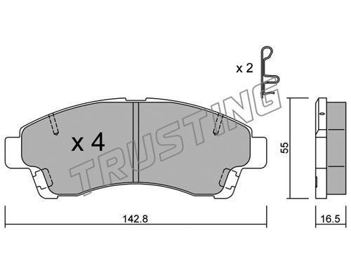 TRUSTING Комплект тормозных колодок, дисковый тормоз 410.0