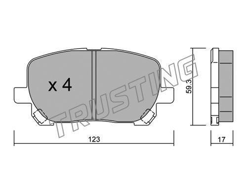 TRUSTING Комплект тормозных колодок, дисковый тормоз 442.0