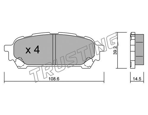 TRUSTING Комплект тормозных колодок 6290