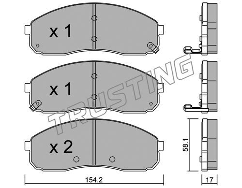 TRUSTING Комплект тормозных колодок 6470
