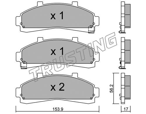 TRUSTING Комплект тормозных колодок, дисковый тормоз 699.0