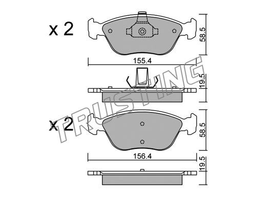 TRUSTING Комплект тормозных колодок, дисковый тормоз 849.0