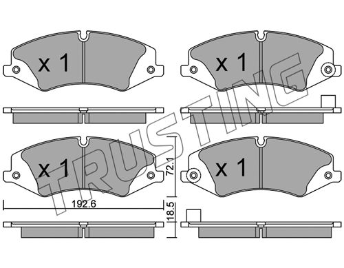 TRUSTING Комплект тормозных колодок, дисковый тормоз 853.6