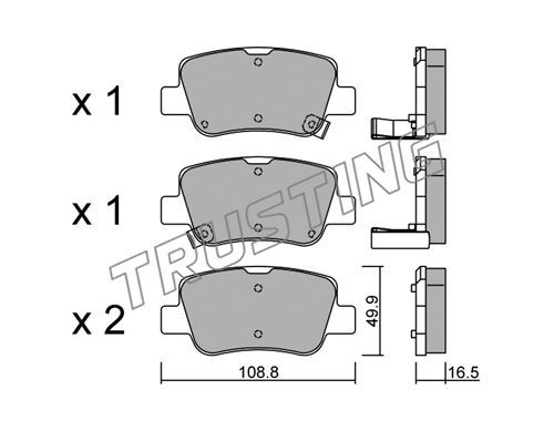 TRUSTING Комплект тормозных колодок, дисковый тормоз 898.0