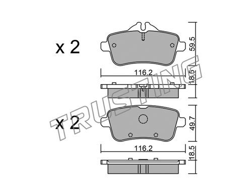 TRUSTING Комплект тормозных колодок, дисковый тормоз 984.0