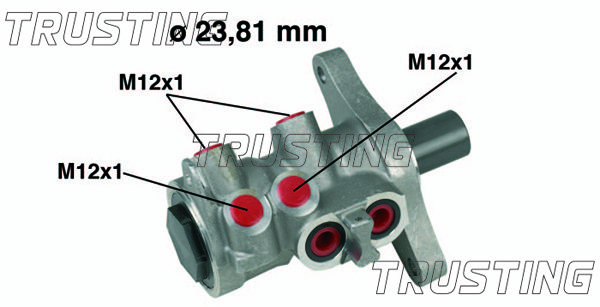 TRUSTING Главный тормозной цилиндр PF480