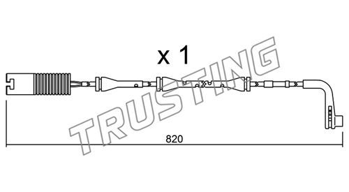 TRUSTING Сигнализатор, износ тормозных колодок SU.151