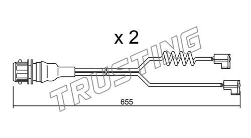 TRUSTING Сигнализатор, износ тормозных колодок SU.186K