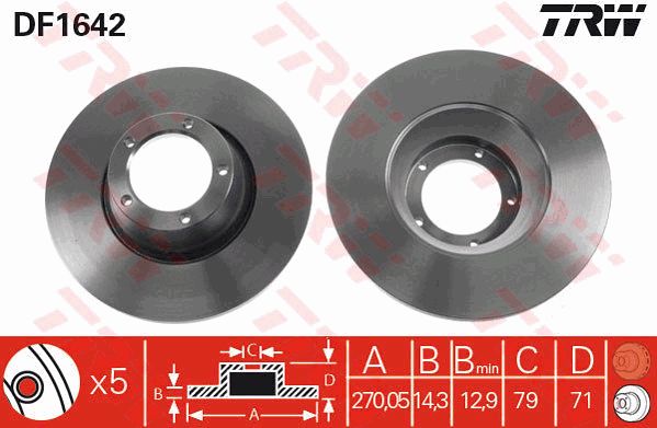 TRW Тормозной диск DF1642