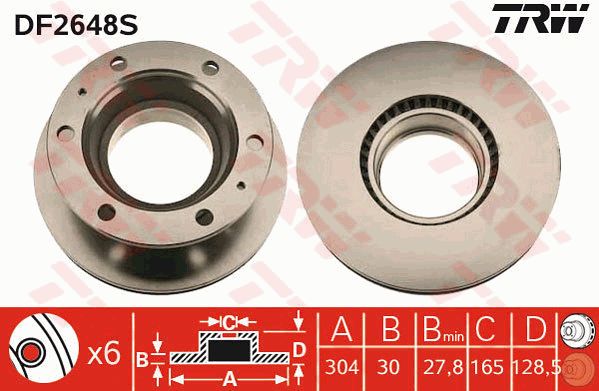 TRW Тормозной диск DF2648S