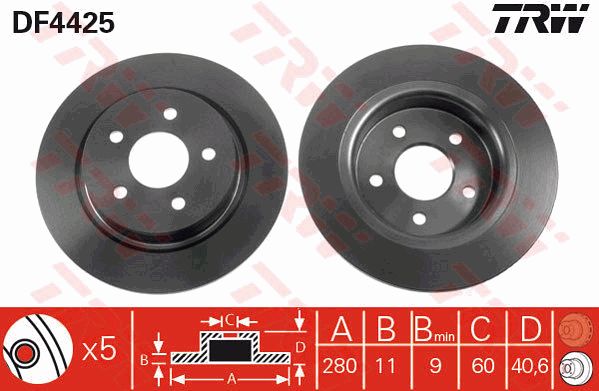 TRW Тормозной диск DF4425