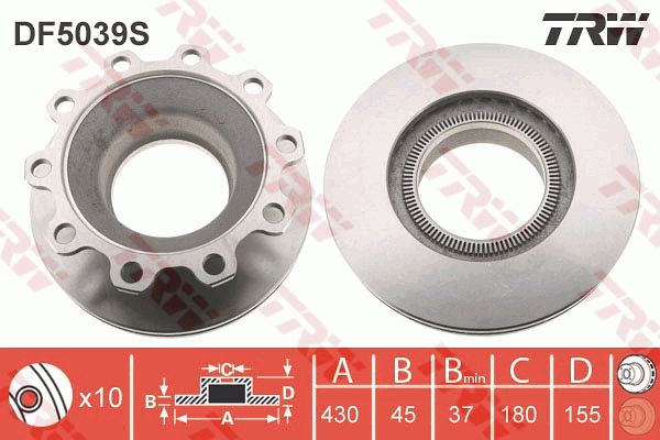 TRW Тормозной диск DF5039S