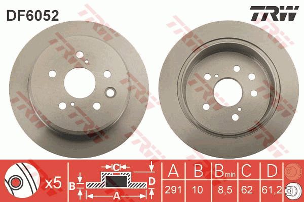 TRW Тормозной диск DF6052