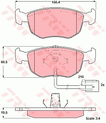 TRW Комплект тормозных колодок, дисковый тормоз GDB1213