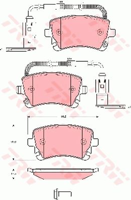 TRW Комплект тормозных колодок, дисковый тормоз GDB1508