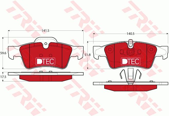 TRW Комплект тормозных колодок, дисковый тормоз GDB1643DTE